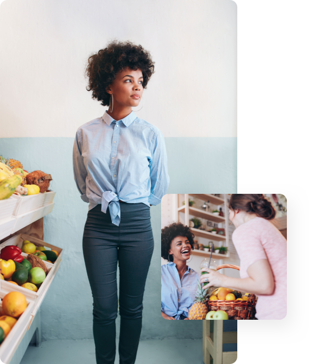 Woman standing in a store